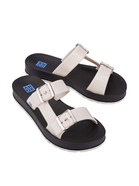 Zaxy Flash Slide - Off White/Black