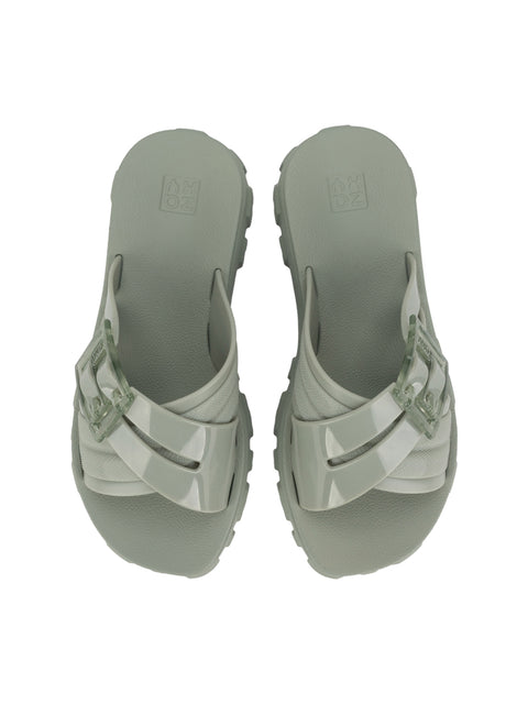 Zaxy Bliss Slide - Light Green Military