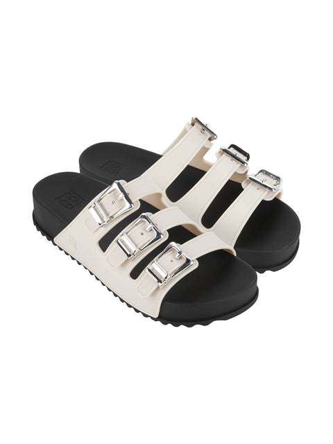 Zaxy Cross Slide - Off White/Black