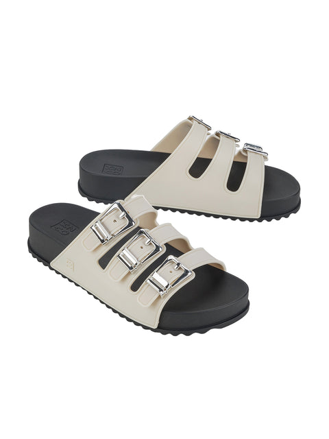 Zaxy Cross Slide - Off White/Black