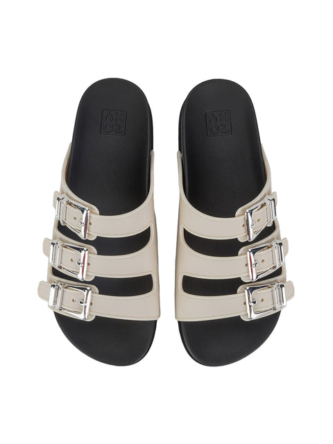 Zaxy Cross Slide - Off White/Black