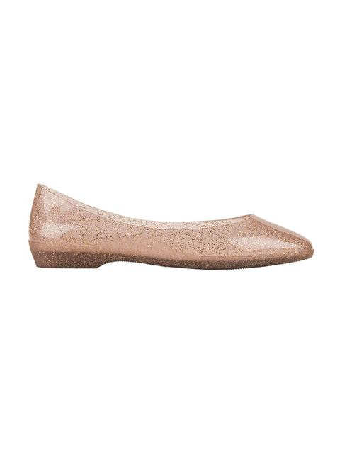 Zaxy Plie Sapatlha - Glitter Nude