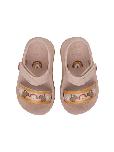 Zaxy Nina Moderninha Print Baby - Nude/Capybara
