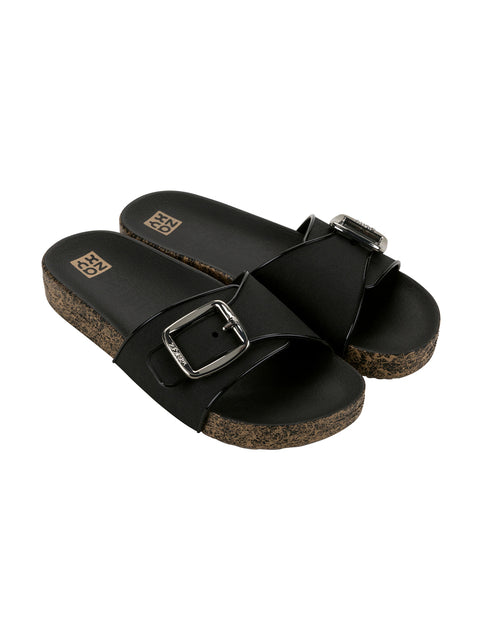 Zaxy Hug Slide - Cork Black