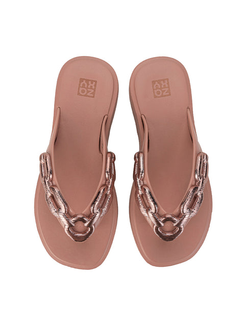 Zaxy Chain Tam - Nude/Rose