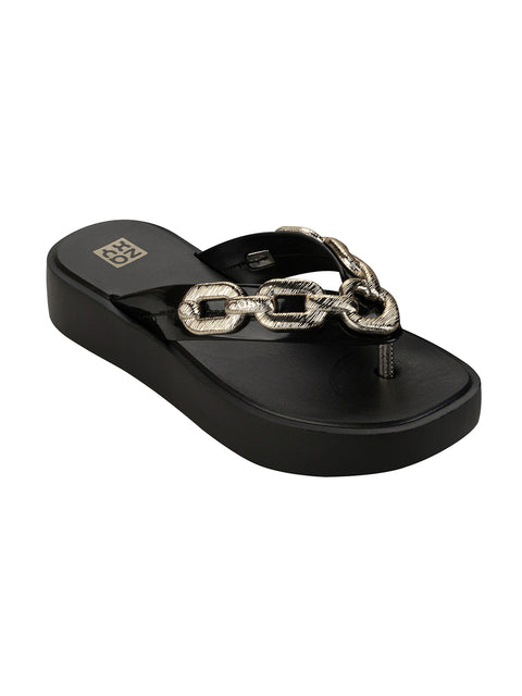 Zaxy Chain Tam - Black/Light Gold