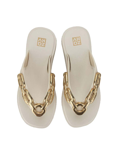 Zaxy Chain Tam - Off White/Gold