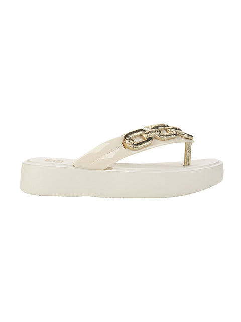 Zaxy Chain Tam - Off White/Gold