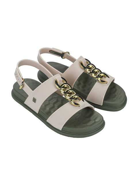 Zaxy Glam Sand - Off White/Green