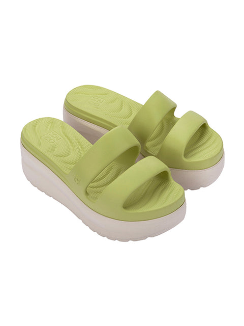 Zaxy Puffy Tam - Avocado Green/Off White