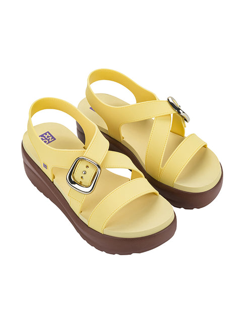Zaxy Flow Up Sandal - Pineapple Yellow/Brown