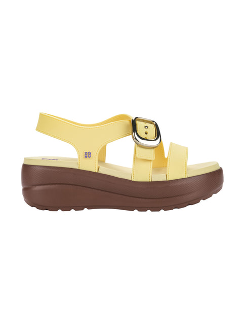 Zaxy Flow Up Sandal - Pineapple Yellow/Brown
