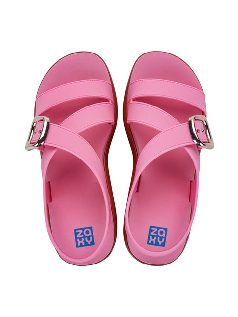 Zaxy Flow Up Sandal - Pink/Red