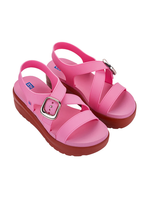 Zaxy Flow Up Sandal - Pink/Red