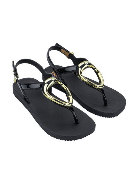 Zaxy Fancy Sand - Black/Gold