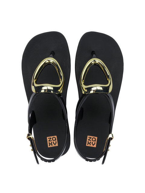 Zaxy Fancy Sand - Black/Gold