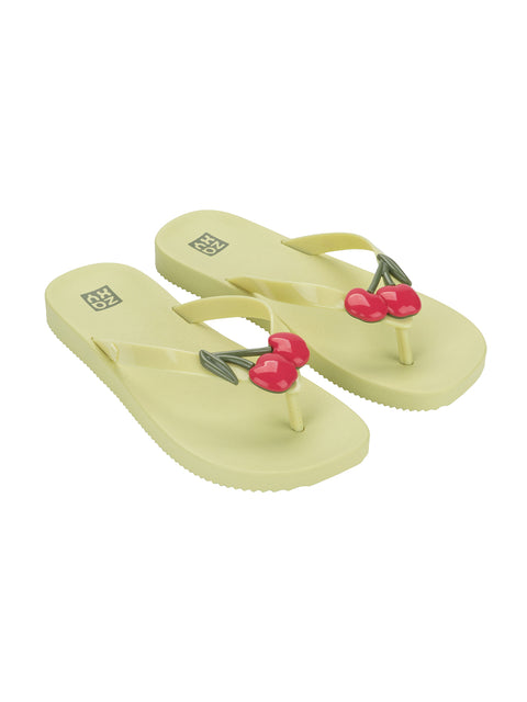 Zaxy Hype II Thong - Avocado Green/Cherry