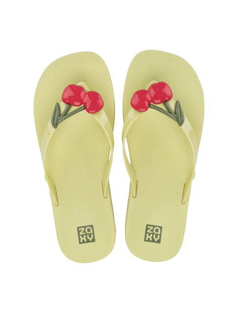 Zaxy Hype II Thong - Avocado Green/Cherry