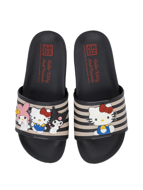 Zaxy Hello Kitty and Friends Slide - Black/Hello Kitty