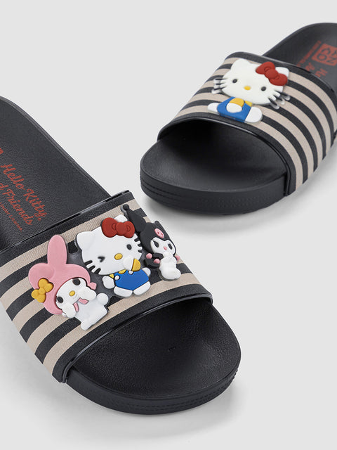 Zaxy Hello Kitty and Friends Slide - Black/Hello Kitty