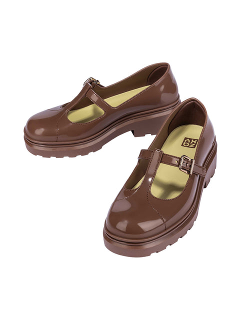 Zaxy Sweet Mary Jane - Brown/Avocado Green