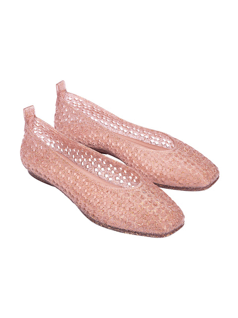 Zaxy Mesh Fem - Glitter Nude
