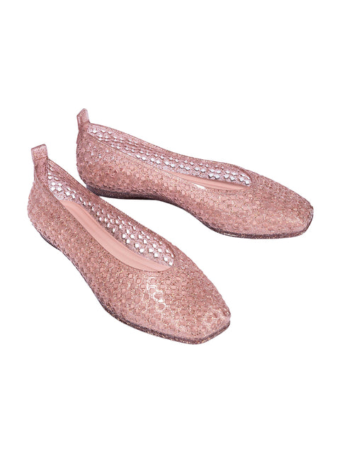 Zaxy Mesh Fem - Glitter Nude